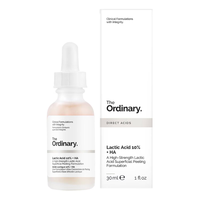 The Ordinary Lactic Acid 10% + HA – סרום חומצה לקטית לקילוף עדין, חידוש העור והענקת זוהר (30ml)