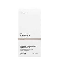 The Ordinary Vitamin C Suspension 23% + HA Spheres 2% – קרם ויטמין C טהור להבהרה עוצמתית, טיפול בפיגמנטציה וזוהר (30ml)