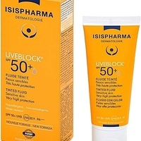 Isispharma Uveblock SPF 50+ Tinted Fluid – תחליב הגנה עם גוון לעור רגיש, הגנה רחבת טווח ועמידות גבוהה (40ml)