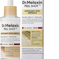 Dr.Melaxin Peel Shot Exfoliant Rice Ampoule – אמפולת פילינג אורז להארה, לחות וזוהר טבעי