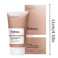 The Ordinary Mineral UV Filters SPF 30 with Antioxidants – קרם הגנה מינרלי עם נוגדי חמצון לעור רגיש ולהגנה סביבתית (50ml)
