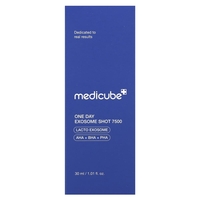 Medicube One Day Exosome Shot 7500 – סרום אקסוזומים וחומצות (Lacto Exosome & AHA+BHA+PHA) לחידוש העור (30 מ