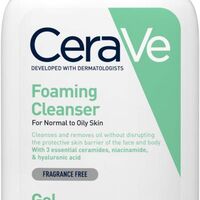 CeraVe Foaming Cleanser – ג'ל ניקוי מקציף לעור רגיל עד שמן, לניקוי יסודי ושמירה על מחסום העור (236ml)