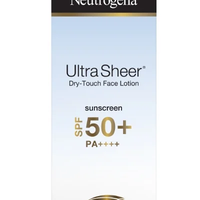 Neutrogena Ultra Sheer Dry-Touch Face Lotion SPF 50+ PA++++ – קרם הגנה לפנים במגע יבש וגימור מאט