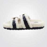 NINE WEST - כפכפי דמוי פרווה לנשים שחור