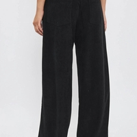 REPLAY - מכנסיים קורדרוי לנשים בצבע שחור