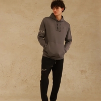 EMPORIO VALENTINI  -  חליפת טרנינג בצבע אפור־שחור עם הדפסי לוגו