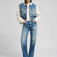 REPLAY -  ג׳ינס נשים בגזרה רחבה בצבע כחול בהיר