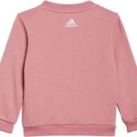 ADIDAS -חליפת לייף סטייל יוניסקס של אדידס לין פרנץ' טרי לתינוקות בגוון ורוד/ורוד שקוף
