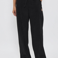 REPLAY - מכנסיים קורדרוי לנשים בצבע שחור
