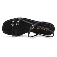 BIANCA BALLTI - סנדלים שטוחים עם רצועות לנשים בצבע שחור