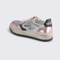 REPLAY - סניקרס VOID 1 לנשים בצבע ורוד וכסף