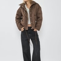 REPLAY - מעיל לנשים בצבע חום