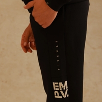 EMPORIO VALENTINI  - חליפת טרנינג שחורה עם הדפס לבן