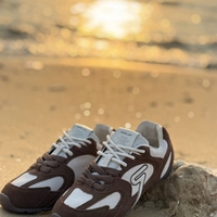 REPLAY - סניקרס DASH ONE בצבע חום ולבן