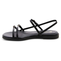 BIANCA BALLTI - סנדלים שטוחים עם רצועות לנשים בצבע שחור