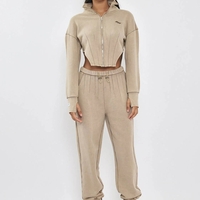 REPLAY - חליפת טרי לנשים בצבע בז