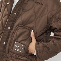 REPLAY - מעיל לנשים בצבע חום