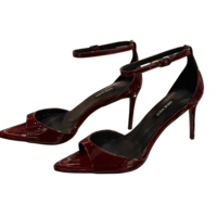 סנדל בורדו עקב גבוה NINE WEST - EARTH