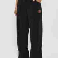 REPLAY - מכנסיים קורדרוי לנשים בצבע שחור