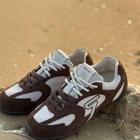 REPLAY - סניקרס DASH ONE בצבע חום ולבן