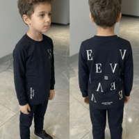 חולצת בנים שרוול ארוך בצבע שחור - EMPORIO VALENTINI