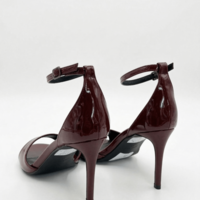 סנדל בורדו עקב גבוה NINE WEST - EARTH
