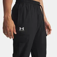 UNDER ARMOUR -  מכנסי קרגו ארוגים שחור