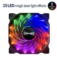 מאוורר מארז למחשב Teucer 120mm תאורת RGB חיבור 4Pin