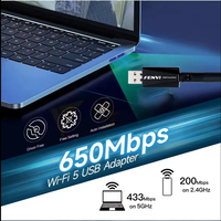 מתאם WiFi AC650 דואל בנד מבית FENVI – עם אנטנה חזקה