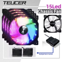 מאוורר מארז למחשב Teucer 120mm תאורת RGB חיבור 4Pin