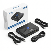 מתג KVM לשני מחשבים (HDMI + USB) מתג מיתוג תומך 4K מבית MT-VIKI