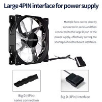 מאוורר מארז למחשב Teucer 120mm תאורת RGB חיבור 4Pin