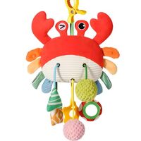 57# - WOW לבת : חבילת לידה מנצחת ומגוונת : קופסת בד מתקפלת, מראה בטיחותית לרכב, מובייל עגלה, בובת פעילות מרשרשת לתליה, שמיכה רכה, חליפת שני חלקים ורעשן טבעת קטיפתי