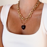 שרשרת לב שחור