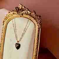 שרשרת לב שחור