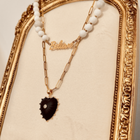 שרשרת לב שחור
