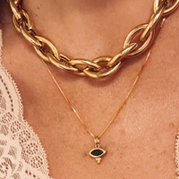 שרשרת לונה אבן שחורה