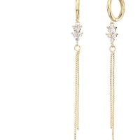 עגילי איריס זהב