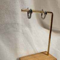 עגילי דיאנה אבן שחורה