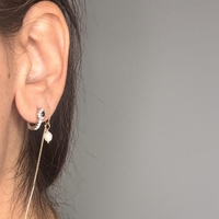 עגילי דיאנה אבן שחורה