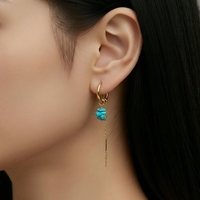 עגילי טורקיז שרשרת בוהו