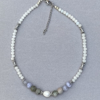 שרשרת קריסטלים לבנה