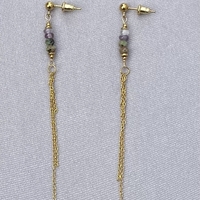 עגילי Green Amatyst