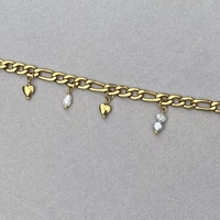 צמיד רגל חוליות לב