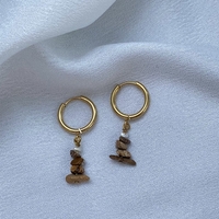 עגילי ג׳ספר חום