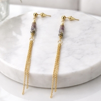 עגילי Green Amatyst