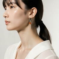 עגילי פנינה שרשרת