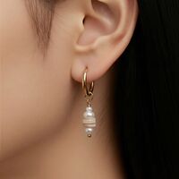 עגילי צדף פנינה