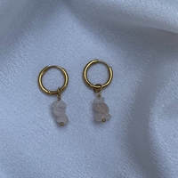 עגילי רוז קוורץ